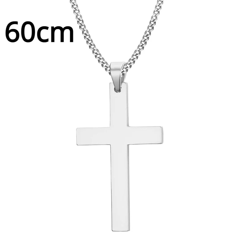 Collar Punk de Acero con Cruz