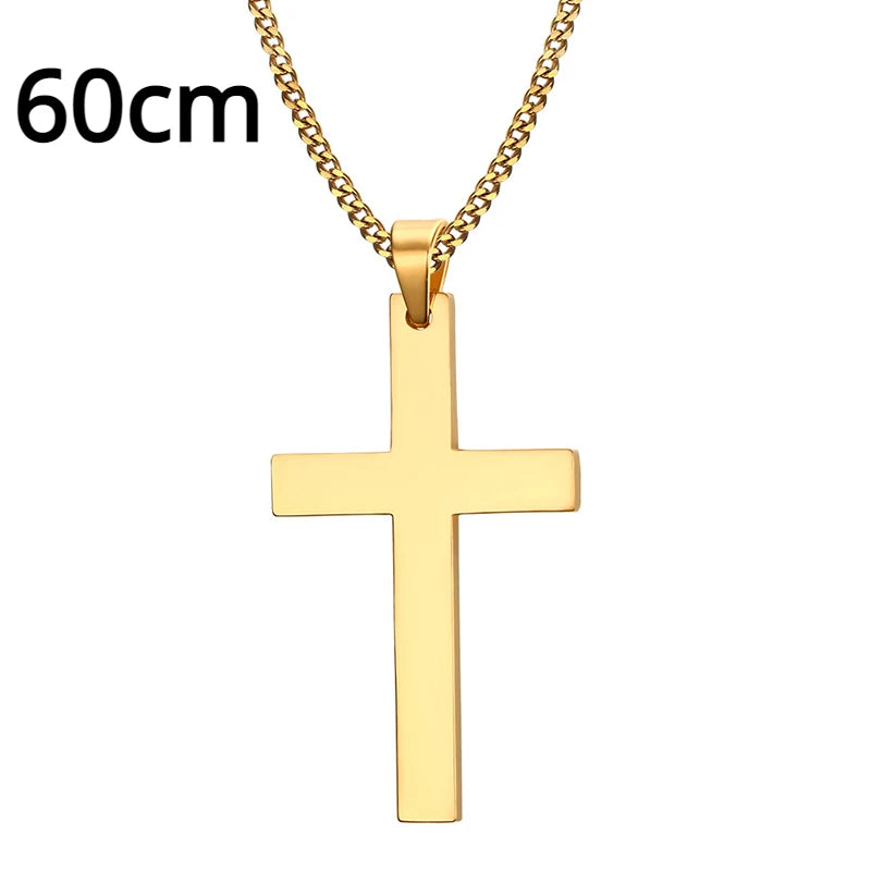 Collar Punk de Acero con Cruz