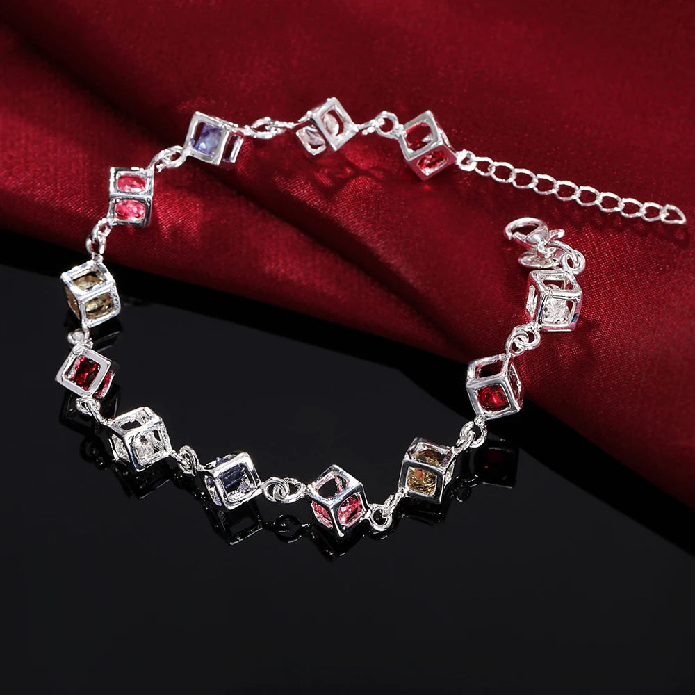 Pulsera de Plata 925 con Celosía de Circón