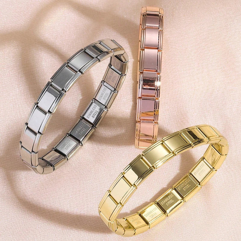 Pulsera Modular Italiana de Acero de 9 mm