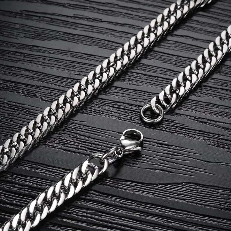 Collar de Cadena Cubana de Acero