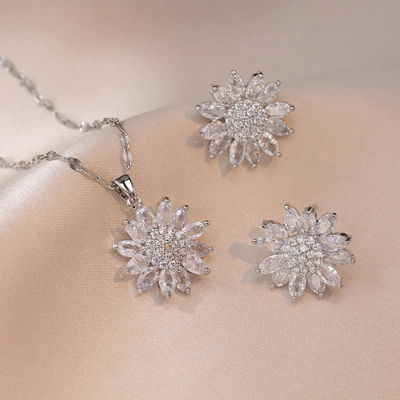 Conjunto de Acero con Cristal Austríaco