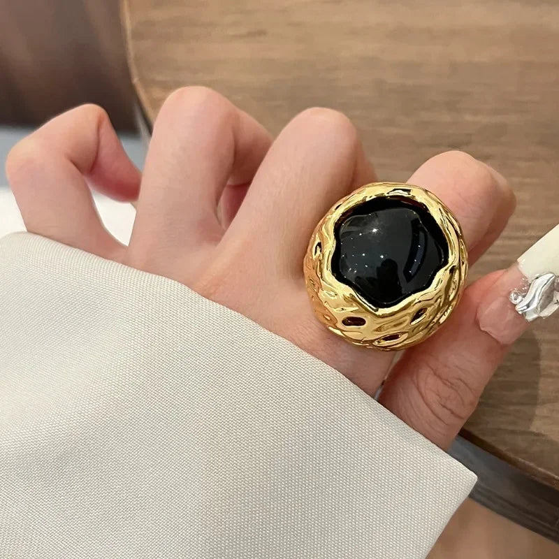 Anillo Brutalista Geométrico