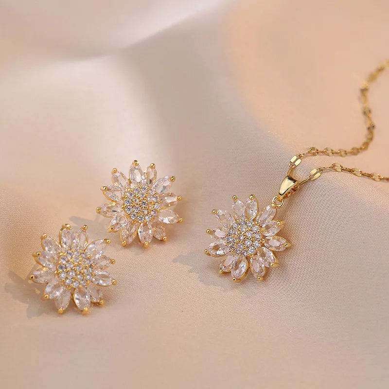 Conjunto de Acero con Cristal Austríaco