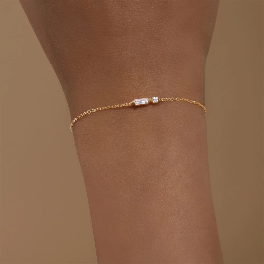 Pulsera Dorada de Plata 925 con Circón