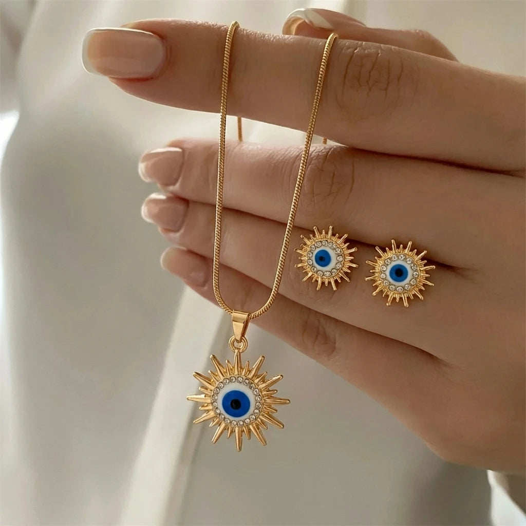 Conjunto de Acero con Ojo Turco y Sol