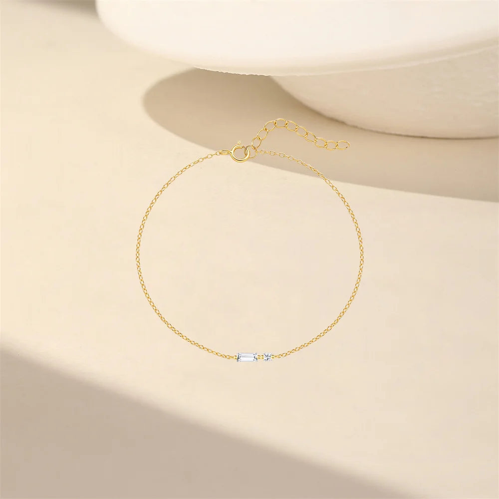 Pulsera Dorada de Plata 925 con Circón