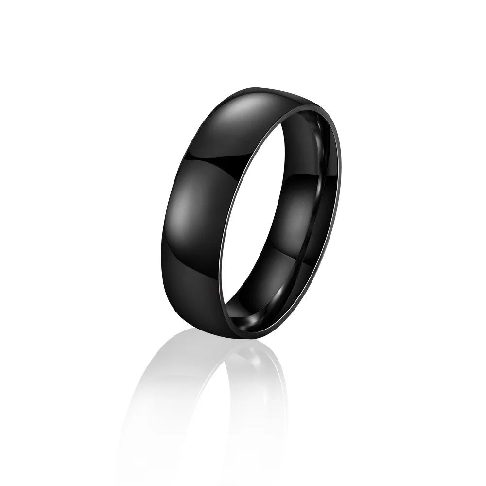 Anillo Negro Mate de Acero