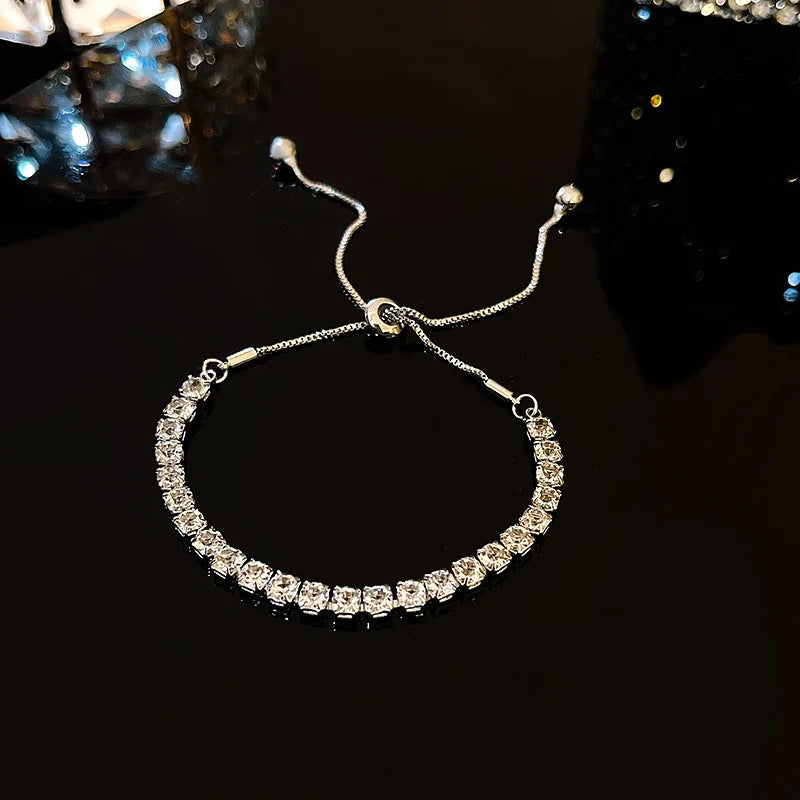 Pulsera Ajustable de Acero con Circonitas