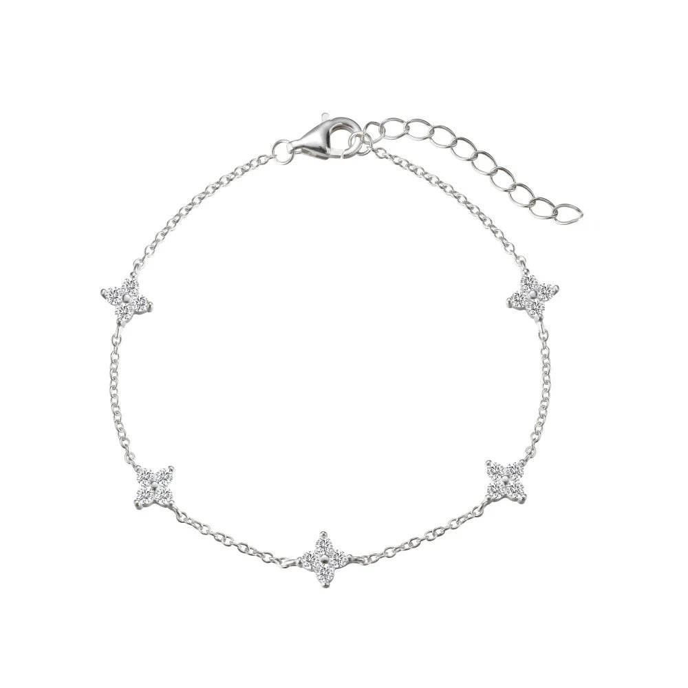 Collar Dorado con Trébol y Circonitas