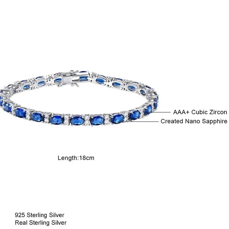 Pulsera de Plata 925 con Zafiro